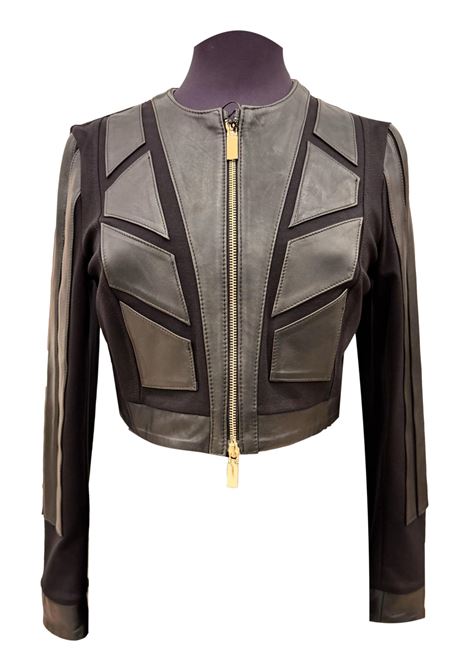 Giubbino corto in pelle  e tessuto NICE GIRLS | Giubbotti | N3.SAX01530